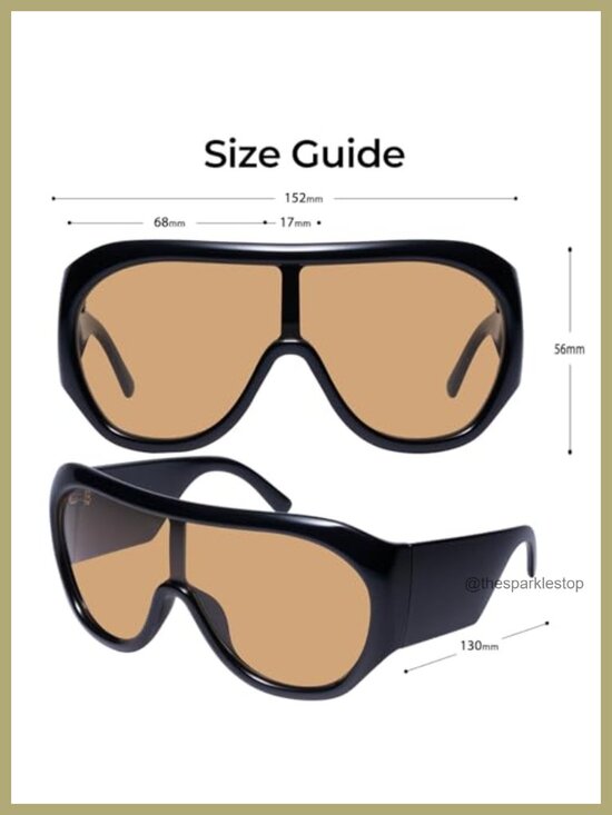Oversized Shield Sunglasses for Women UV400 Protection Retro Y2K